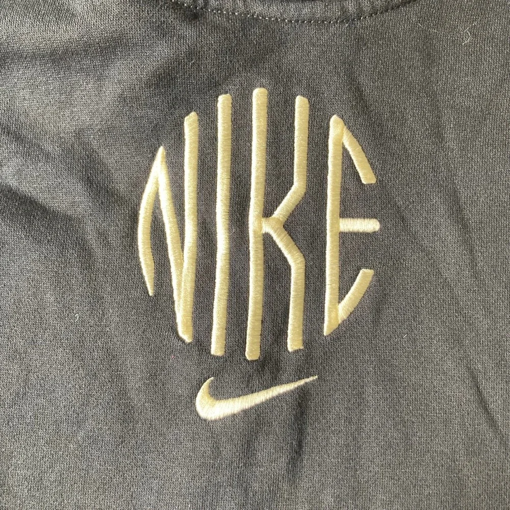 Nike Sportswear Women Black Cropped Pullover Hoodie‎ DD6498-010 Size L Y2K